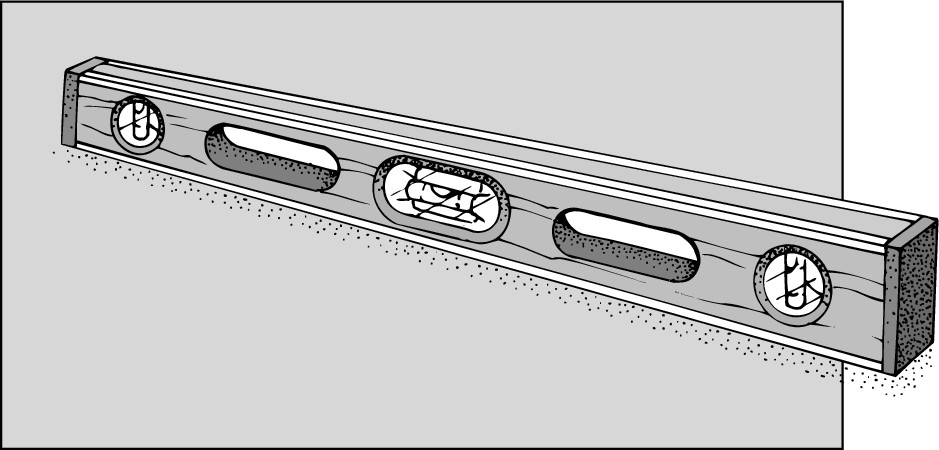 Figure 2-2: A standard carpenter’s level for finding level and plumb lines.